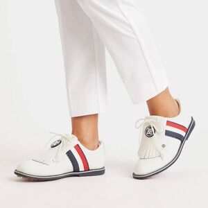 NEW G/FORE size 8 Womens Gallivanter Kiltie White Golf Cleat shoes